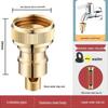 Adaptor robinet mașină de spălat din cupru – Convertor 4/6 puncte și accesoriu țeavă de admisie