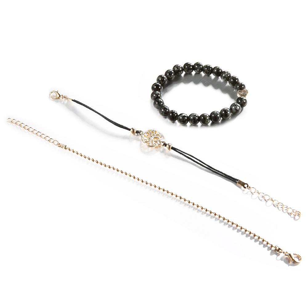 Fashion Personalized Jewelry Bracelet Set, Street Auction Popular Women'S Love Beaded Bracelet Three-Piece Set