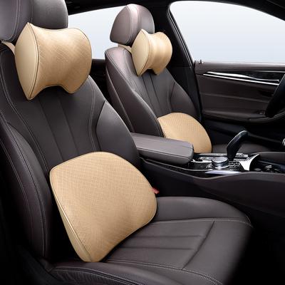 Car Neck Pillow Lumbar Waist Support Headrest Pillows Back Cushion Seat Supports Memory Foam Seat Covers Auto