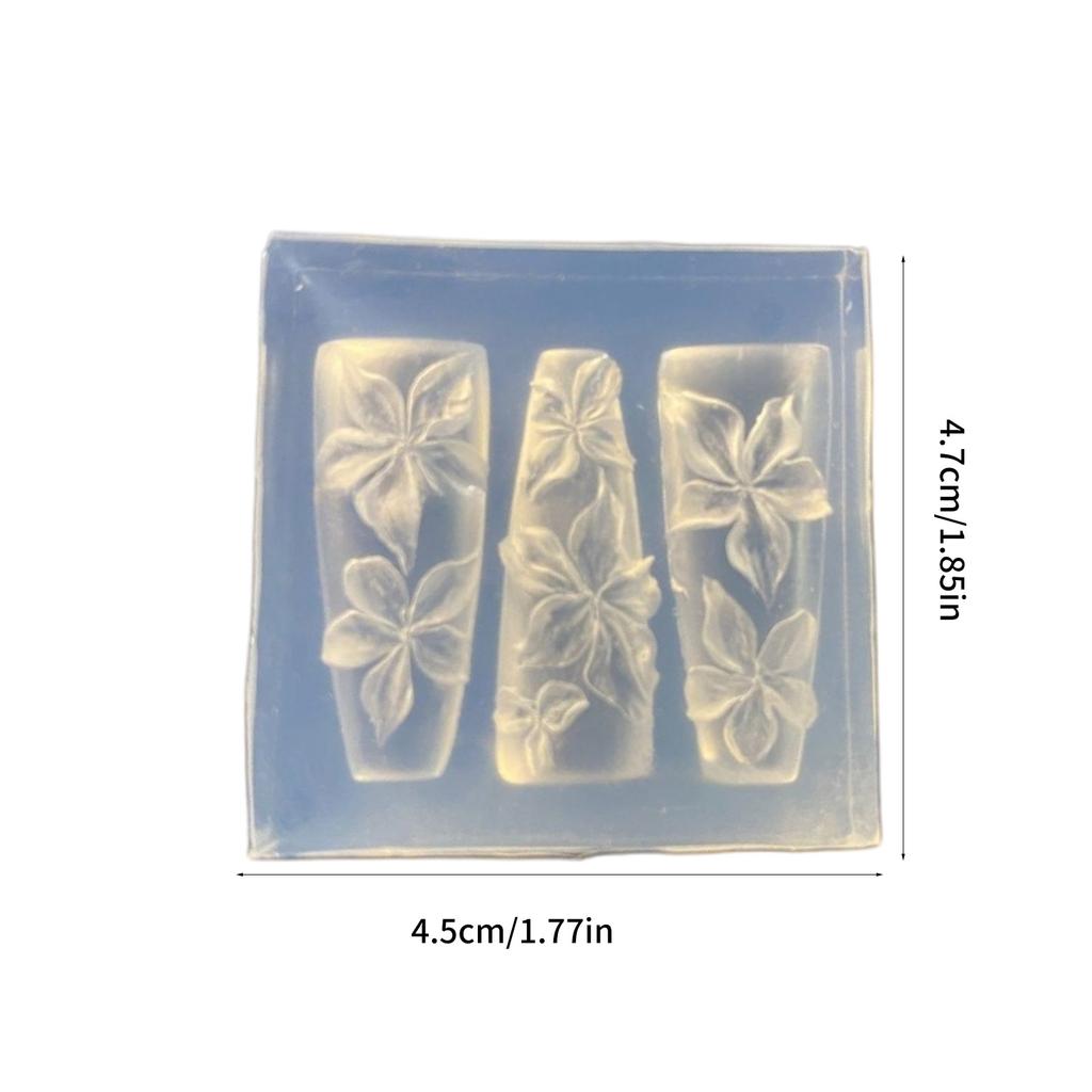 Reusable Silicone Nail Art Mold For DIY 3D Flower Design Manicure Template Jewelry Making Crafting Accessories