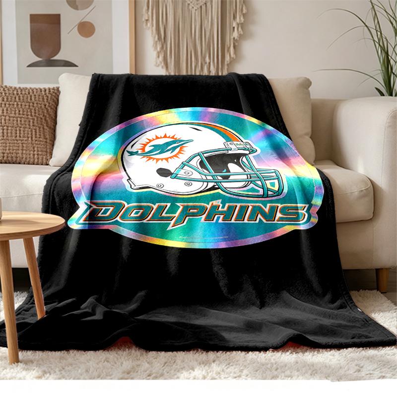 Miami dolphins Morbido e confortevole Flanella Adatto per divani soggiorni campeggio all'aperto viaggi e fa anche un ottimo regalo di anniversario