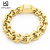 Kalen Vintage Creative Twisted Link Chain Bracelet for Men Punk 23cm Stainless Steel Accessories Boho Armband Biker Jewelry Gift