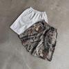 Pantaloncini sportivi unisex a vita media-bassa, gamba dritta, con ricamo, casual, in poliestere traspirante, per basket, corsa, sport, per la primavera, streetwear