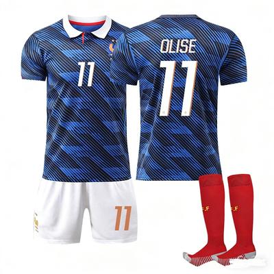 Teens Kids Adults Football Kits Sport Training Jersey Set with Socks 2026 FIFA World Cup France Home #11 OLISE