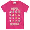 T-shirt Animal Crossing Bambina 3 4 5 6 7 8 Anni Top Maglietta Manica Corta Rosa
