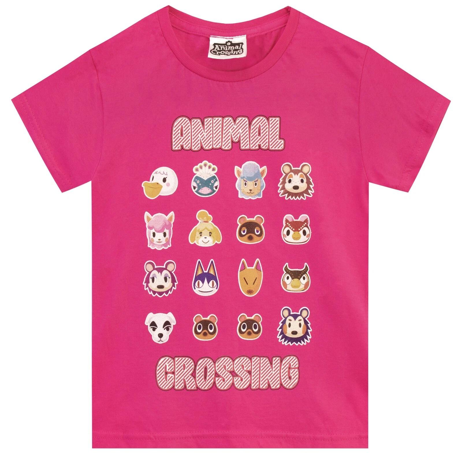 

Animal Crossing T-Shirt Kids Girls 3 4 5 6 7 8 Years Top Tee Short Sleeve Pink 160