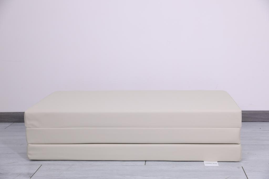 Gymnastic Mattress Satellite Pu 150X100X8 Cm - Three-Piece Beige