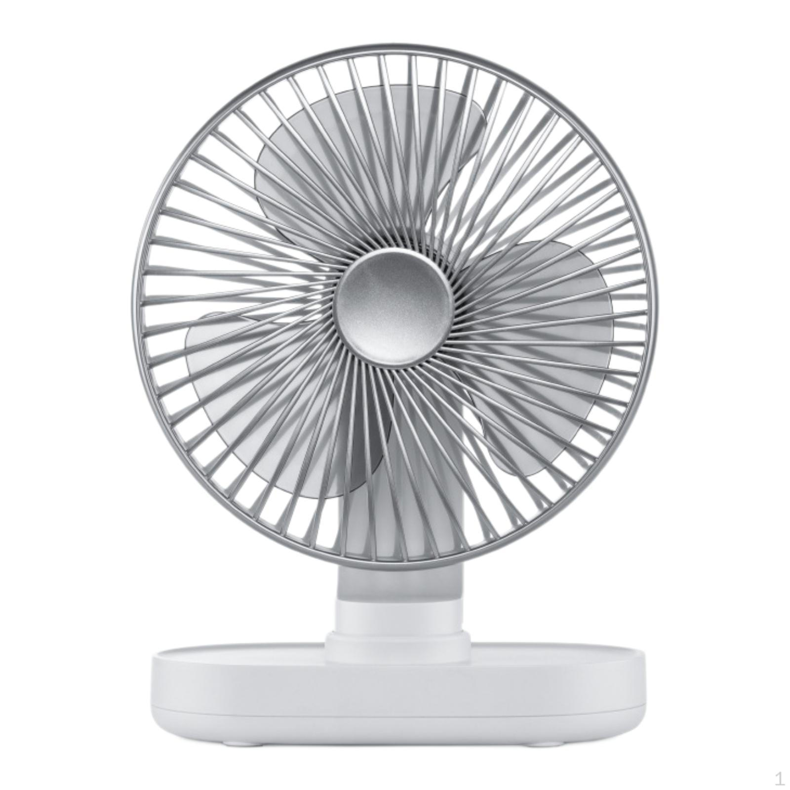 

Compact Desk Fan with 4 Speed Settings for Versatile Cooling серебряный