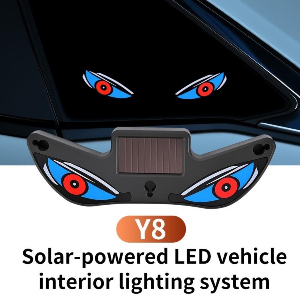 Wireless Solar Demon Eye Light Solar Powered Vehicle Signal Lights  Car Interior