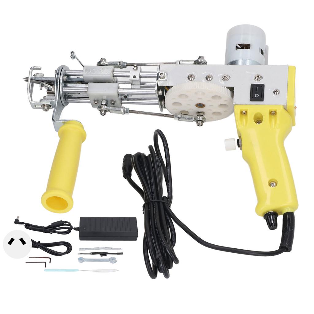 Carpet Tufting Tool Yellow Handheld Dual Use High Speed Multi Protection Carpet Weaving Machine for