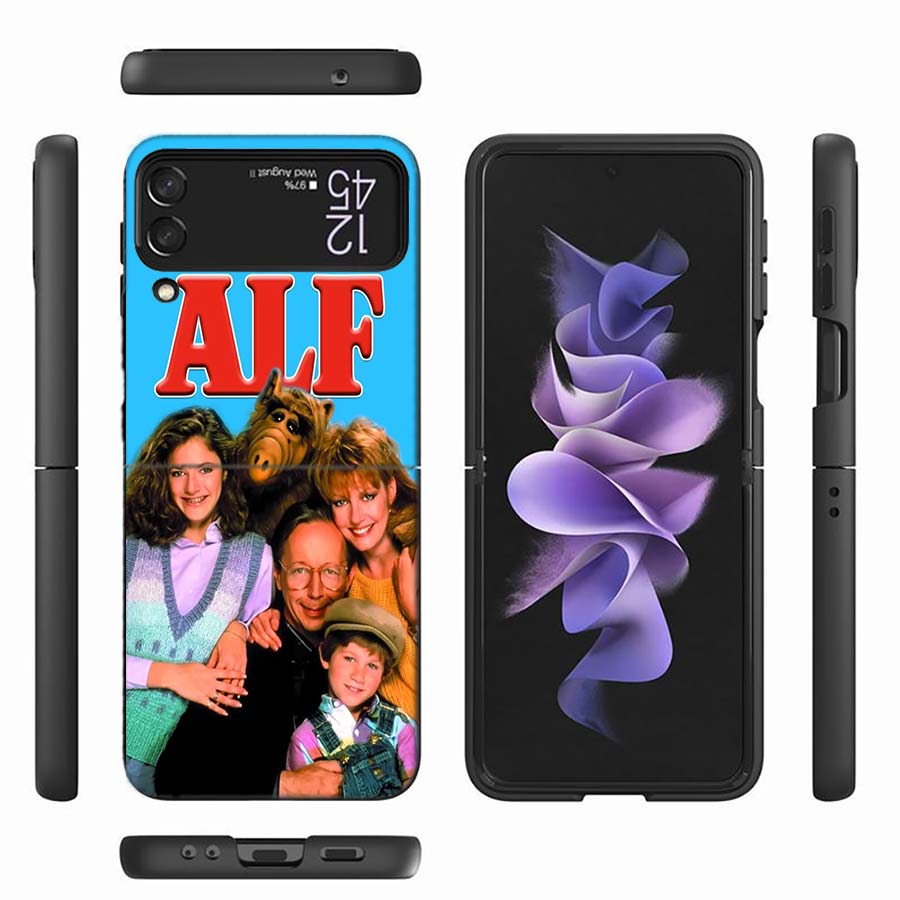 Alf TV Series Phone Case For Samsung Z Flip 6 7 5G Z Flip 5 Galaxy Z Flip 3 4 5G ZFlip Shockproof Hard Cover TPU PC Coque Capa S