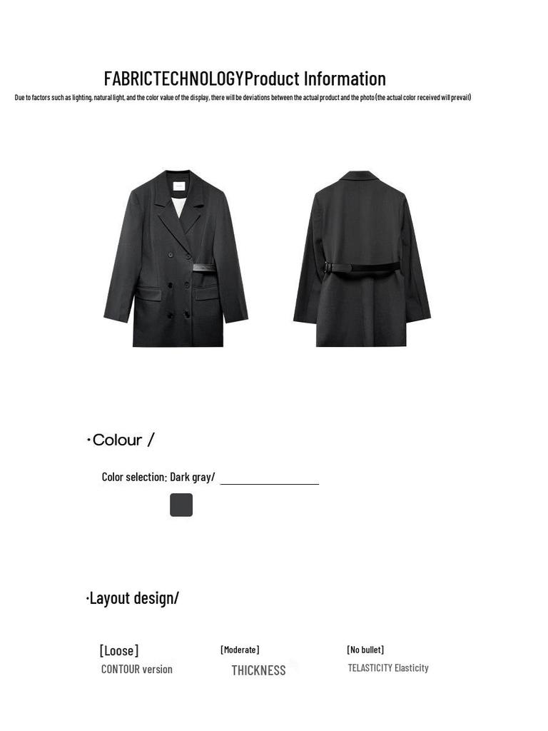 NEWOPEN 2025 Early Spring Korean-Style Women's Double-Breasted Waist-Hugging Blazer C3588