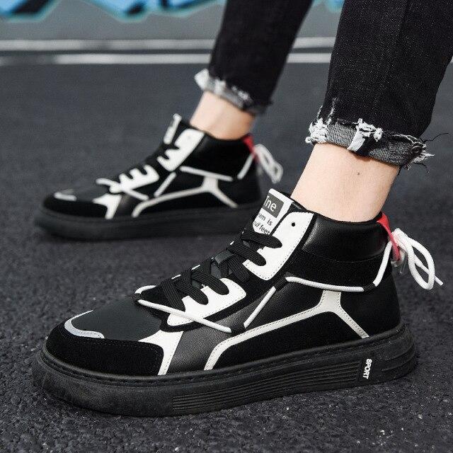 Sneaker da Uomo Mid-Top Sneaker Flyweaving Scarpe da Corsa Comode Scarpe Casual da Passeggio da Esterno da Uomo di Alta Qualità