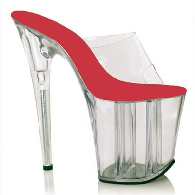Women's Dance Platform Sandals Shoes 20cm Heel Ankle 10cm Platform Sexy With Red Clear Platform Dance Sandals YKC