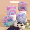 Borsa Porta Assorbenti con Gradiente, Pochette Mestruale Portatile, Organizer Impermeabile per Cosmetici per Tampax Assorbenti, Mini Custodia per Auricolari