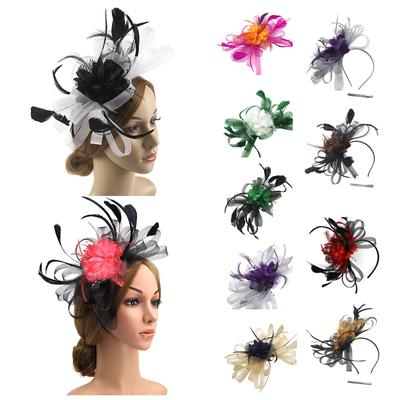 Large Wedding Feather Hair Fascinator On Headband Ladies Day Royal Ascot Races  Aliceband Net