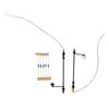 New Post Street 1:87 3.54\\\\\\\\\\\\\\\" 5pcs LED Lamp Lights Railway Scale Train Warm White 3V AC/DC Lampposts Layout Models