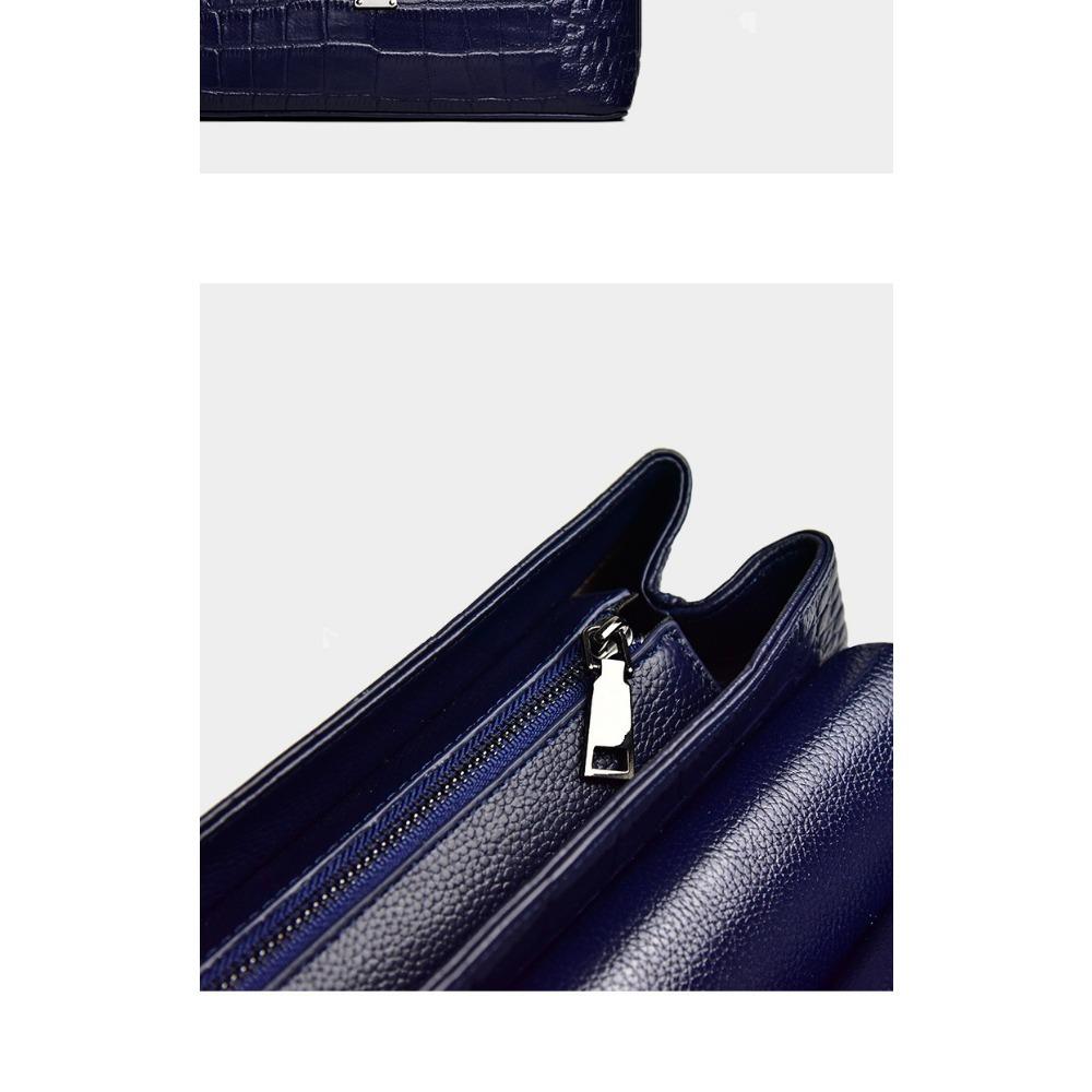 Large Capacity Single Shoulder Oblique Span Bag Crocodile Pattern Handbag Women's, Genuine Leather Women's Bag