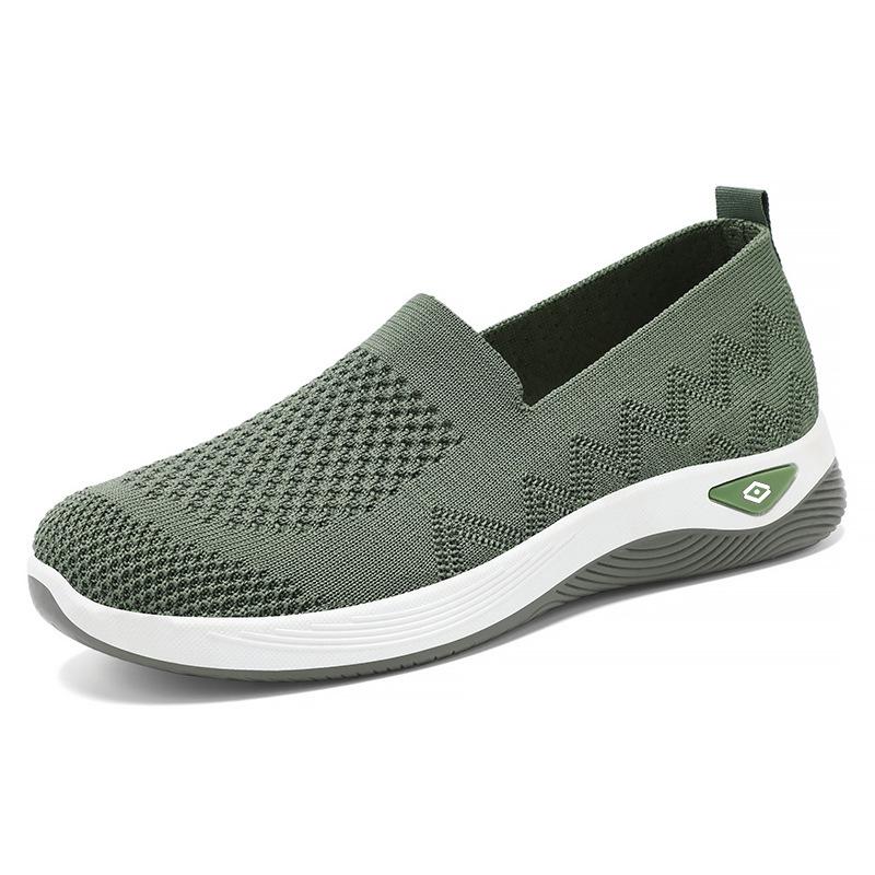 Jinshiyuanshu Shoes women's casual shoes processing custom fly-woven breathable mother shoes old Beijing cloth shoes versatile single shoes