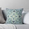 Dreamy Blue Mandala Floral Pattern Throw Cushions & Pillows Without Core