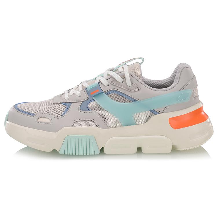 

Li Ning Mark Cushioning Slip Resistant Abrasion Resistant Low top Sports Casual Shoes Women s Gray Blue AGLP048-4 37