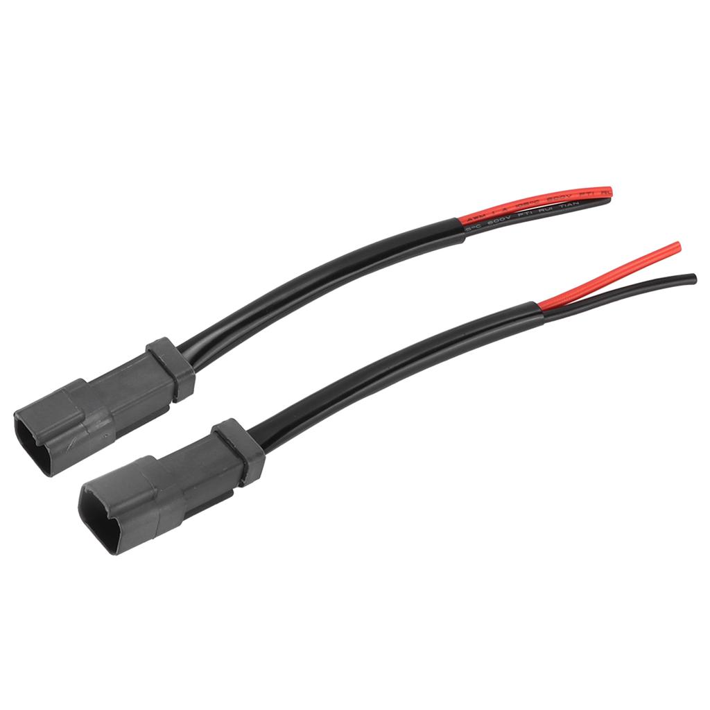 Pair DT Male Socket Harness Retrofit Connectors Wiring Universal for Headlight Fog Lamp 12V‑24V
