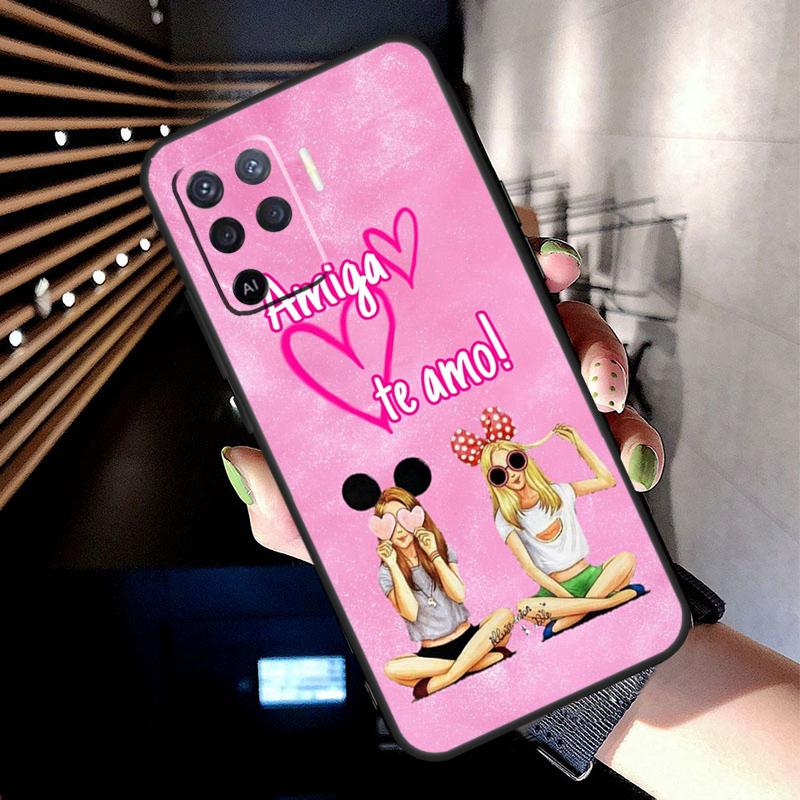 Girls Bff Best Friends Forever Case For Oppo A78 A98 A18 A38 A58 A60 A80 A40 A77 A57 A17 A74 A54 A94 A96 A76 A16 A15 A5 Pro