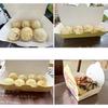 50ks Krabička na balení chobotnicových kuliček Japonské pouliční jídlo Takoyaki Jednorázový papírový kontejner na balení svačin s sebou