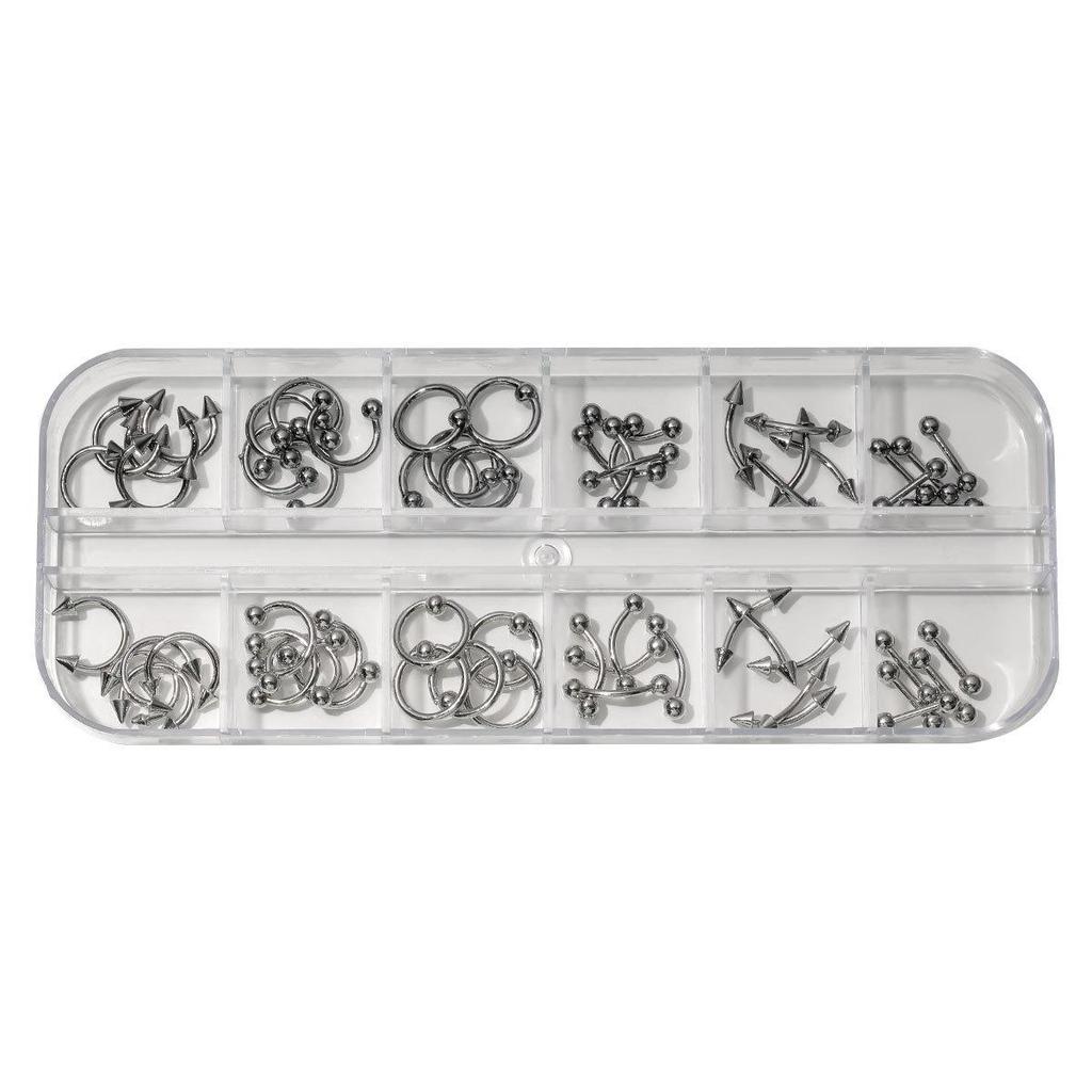 Křížové 6-mřížkové ozdoby na nehty nýty: Smíšený punkový styl kovových kroužků pro horké dívčí nehty