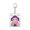 Demon Hunters Huntrix Kpop Saja Boys Acrylic Keychains Jewelry Rumi Zoey Jinu Mira Acrylic Pendant Keyring Decoration Fans Gifts