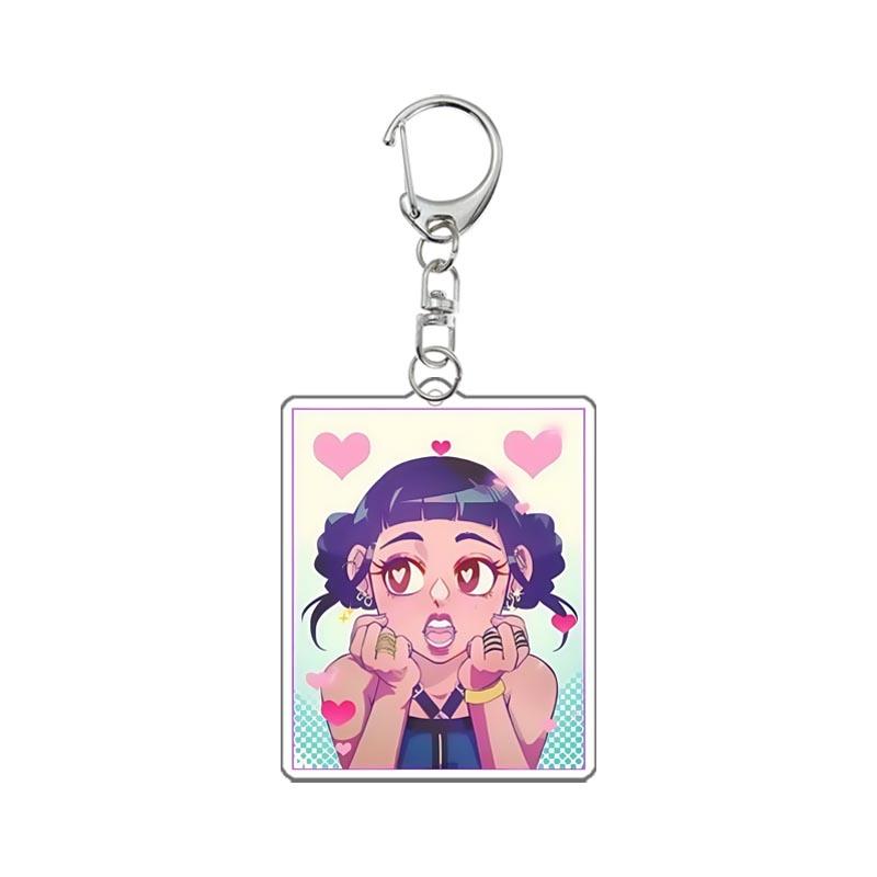 Demon Hunters Huntrix Kpop Saja Boys Acrylic Keychains Jewelry Rumi Zoey Jinu Mira Acrylic Pendant Keyring Decoration Fans Gifts