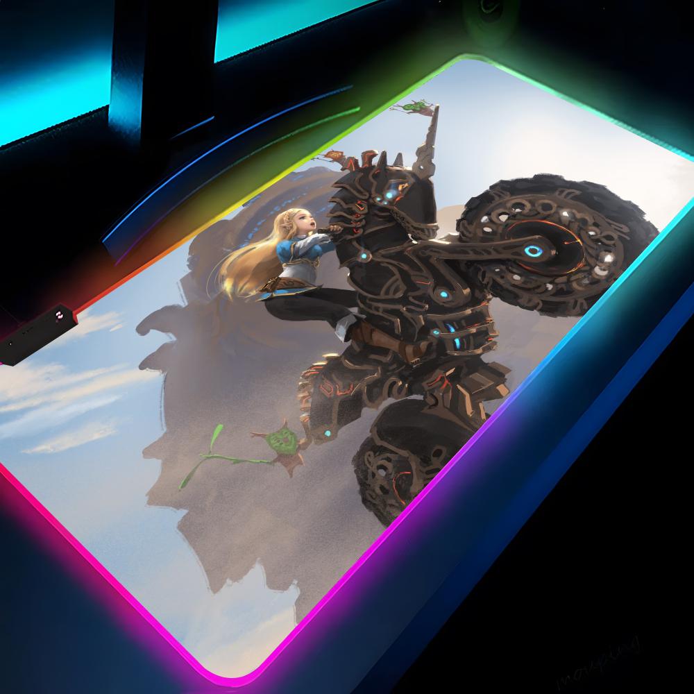 The L-LegendS of ZeldaES Mouse Pad Gaming LED 700x300 Mouse Mat Mousemats Table Video Game Pads PC Desk Mat RGB Keyboard Mat XXL