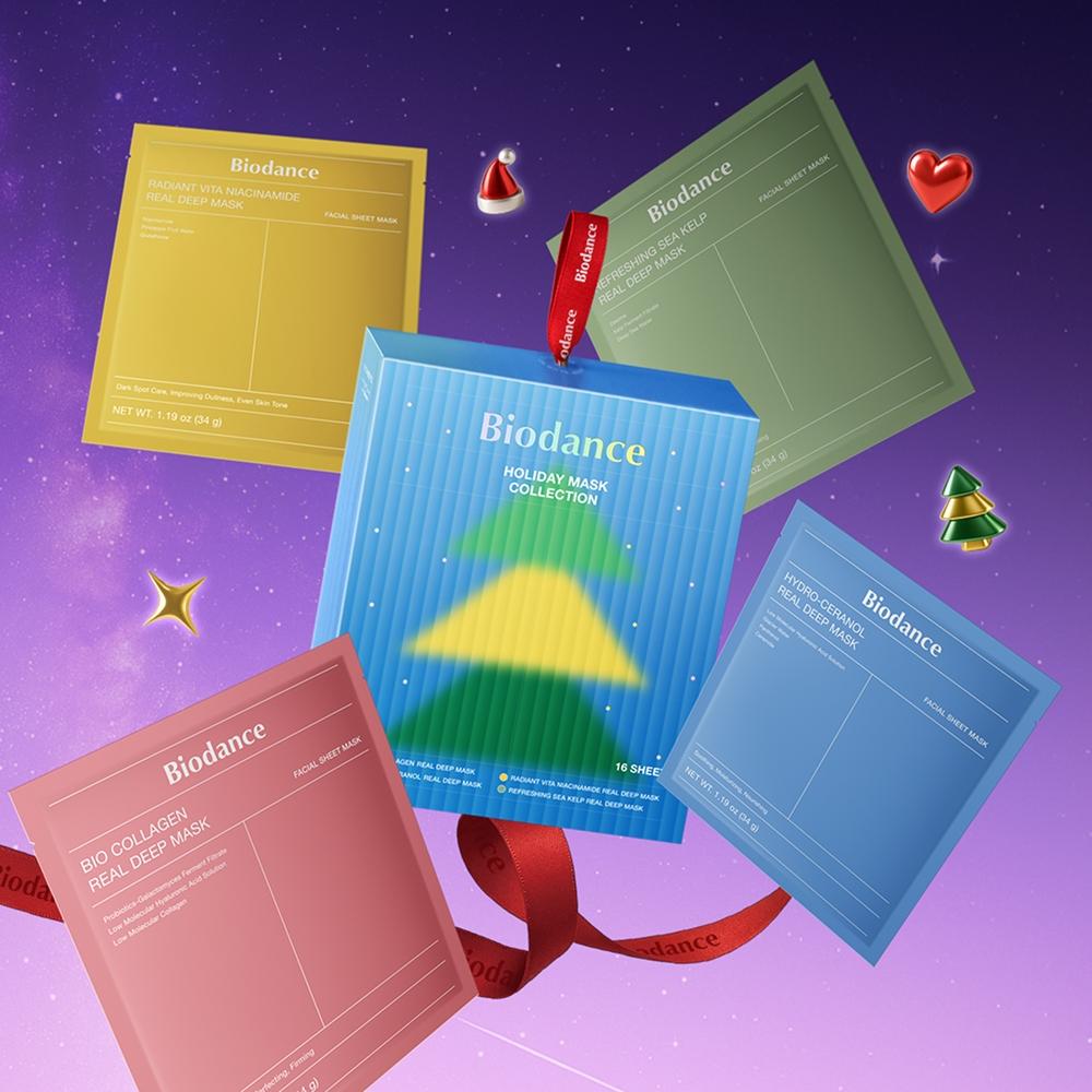 Biodence [limited Edition] Biodence Holiday Mask Collection  4 Collagen+4 Ceranol+4 Sea Kelp Sheets+4 Vita