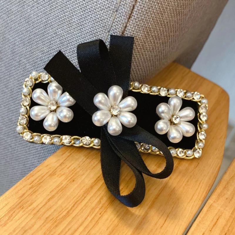 Korean Sweet Camellia Flower BB Hair Clip Perfect for Women Girls Bow Pearl Elegant Jewelry Accessories Barette Cheveux Femme