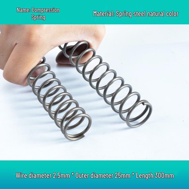 Steel Wire Compression Spring, 1.2-50mm Diameter, Long, Thin & Durable, Yellow, 300 Available