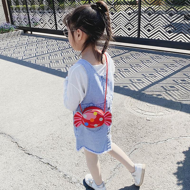 Kinder Süße Bonbon Umhängetasche Mädchen Crossbody Tasche Messenger Bag PU Leder Kleine Handtasche Taschen Münzbörse