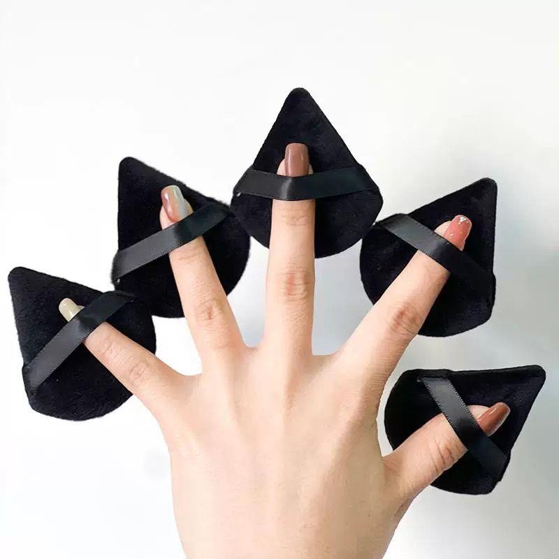 Puff Triangle For Powder Compact Face Powder Puff Sponge Reusable Velvet Make Up Sponges Soft Triangle Powder Puff Washable