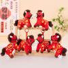Stuffed Horse Doll Toy Chinese Year of The Horse Statue Plush Zodiac Horse Ornament