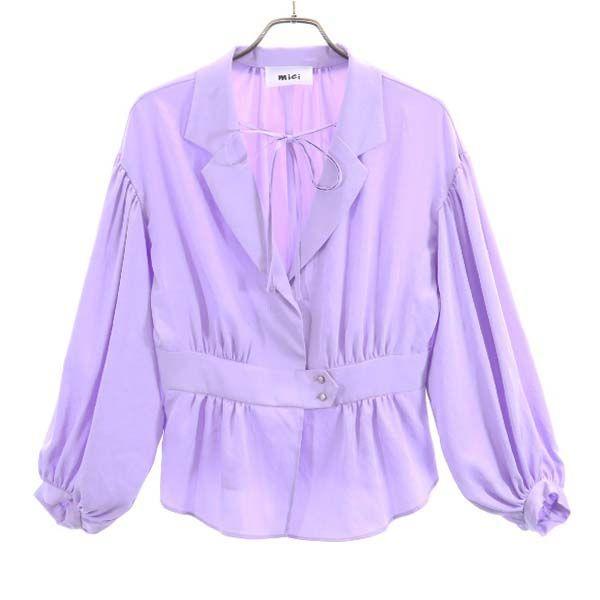 

unused MiCi Long sleeve Waist mark Open collar shirt free Open collar Women Used