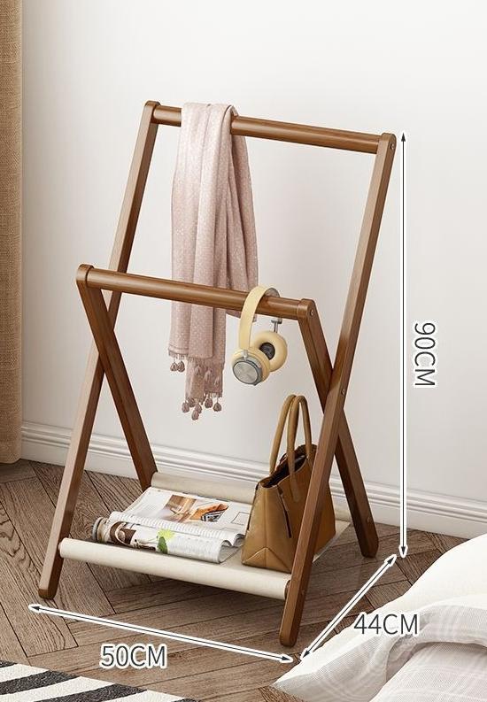 

Bedroom Night Clothes Hanger Solid Wood Freestanding Coat Rack Nordic Style Garment Organizer for Hanging Shirts Pants Jackets