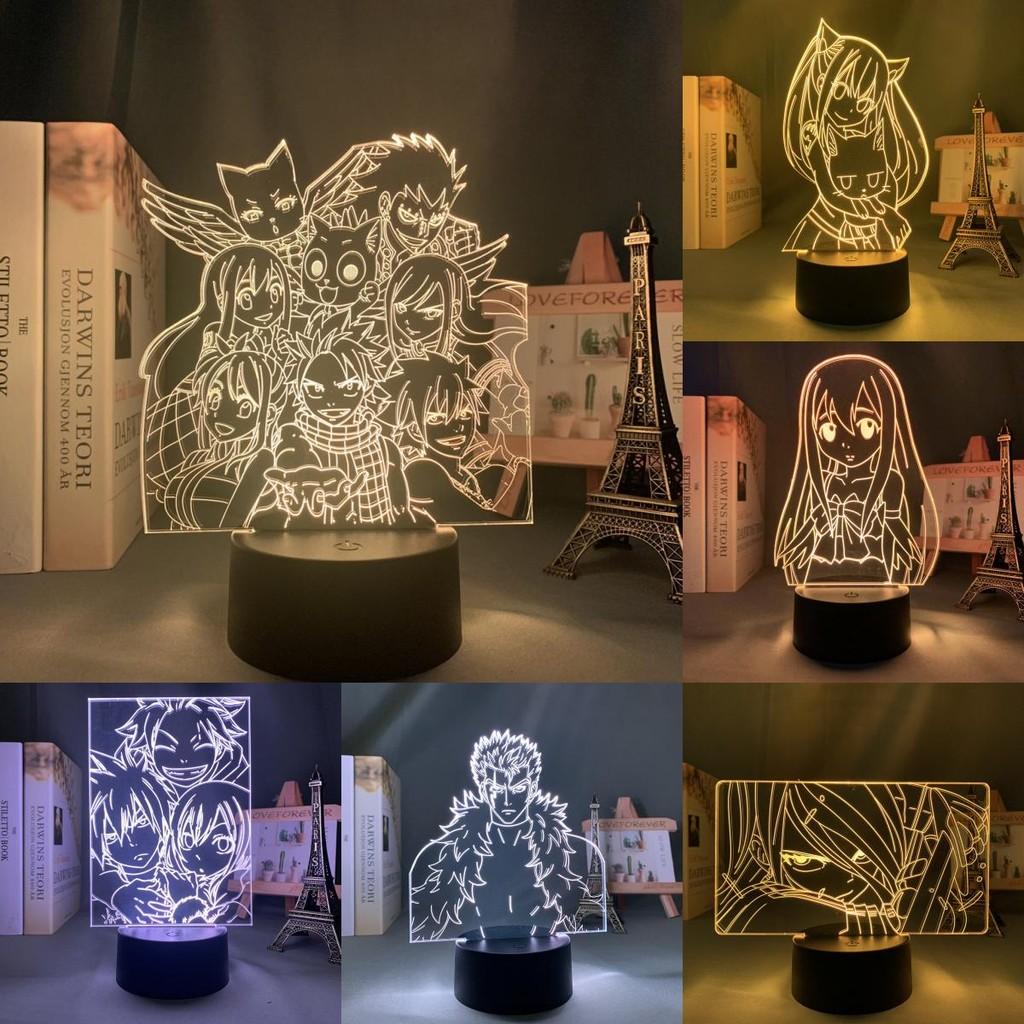 Night 3d Lights Boys Girls Fairy Tail Action Figure Fairy Lamp 16 Remote Colors