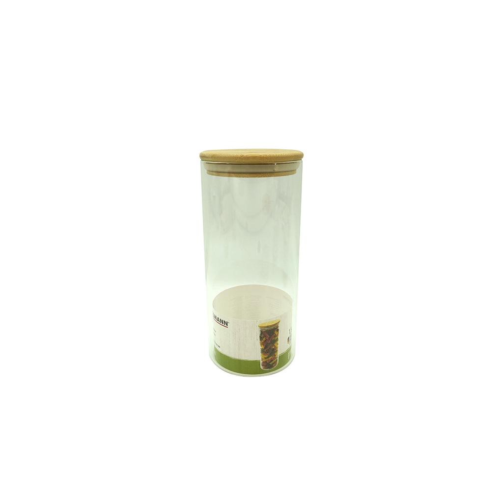 1.5L Glass Storage Container with Bamboo Lid Fackelmann Nature Ref. 684281