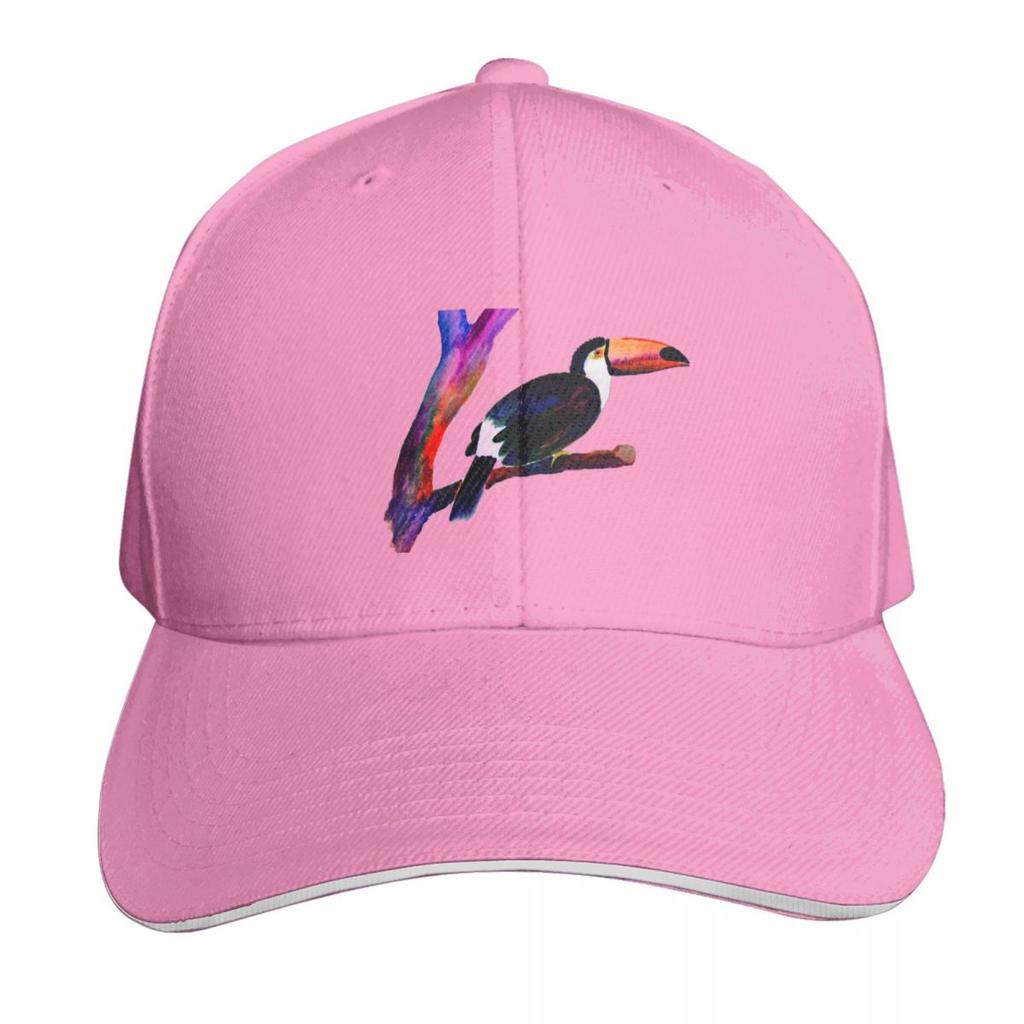 Colorful Parrot Watercolor Painting Baseball Cap foam party Hat Visor Brand Unisex cap party Hat Unisex Womens