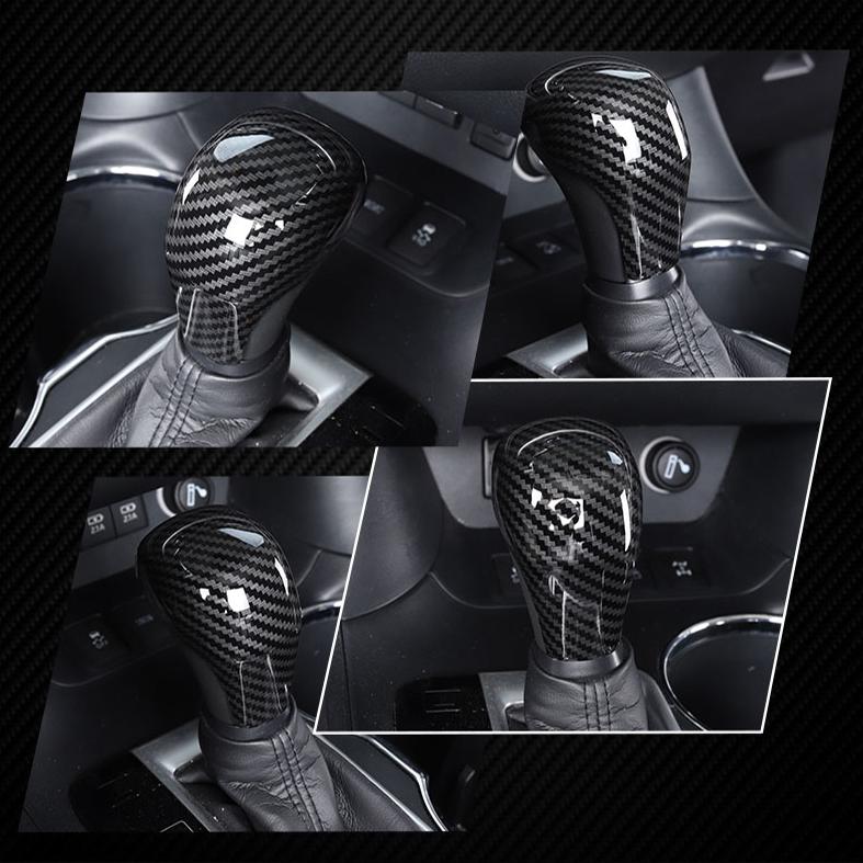 Carbon Fiber Gear Shift Knob Cover Trim 1pcs For Toyota Highlander 2015-