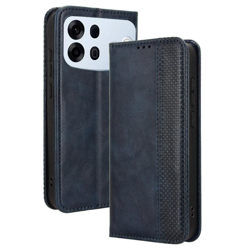 Flip Covers For OPPO A7 Pro Max 5G / OPPO F35 Pro 5G Leather Case [Flip Vintage Leather] Shockproof Durable Retro Phone Case