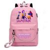 Trendy K-Pop Printed School Backpack Teens - Oxford Fabric Waterproof USB Port Ergonomic Design