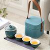 Travel Tea Set Small Set Cover Bowl Teacup Kung Fu Tea Set Kuaike Cup Practical Gift Business Souvenir