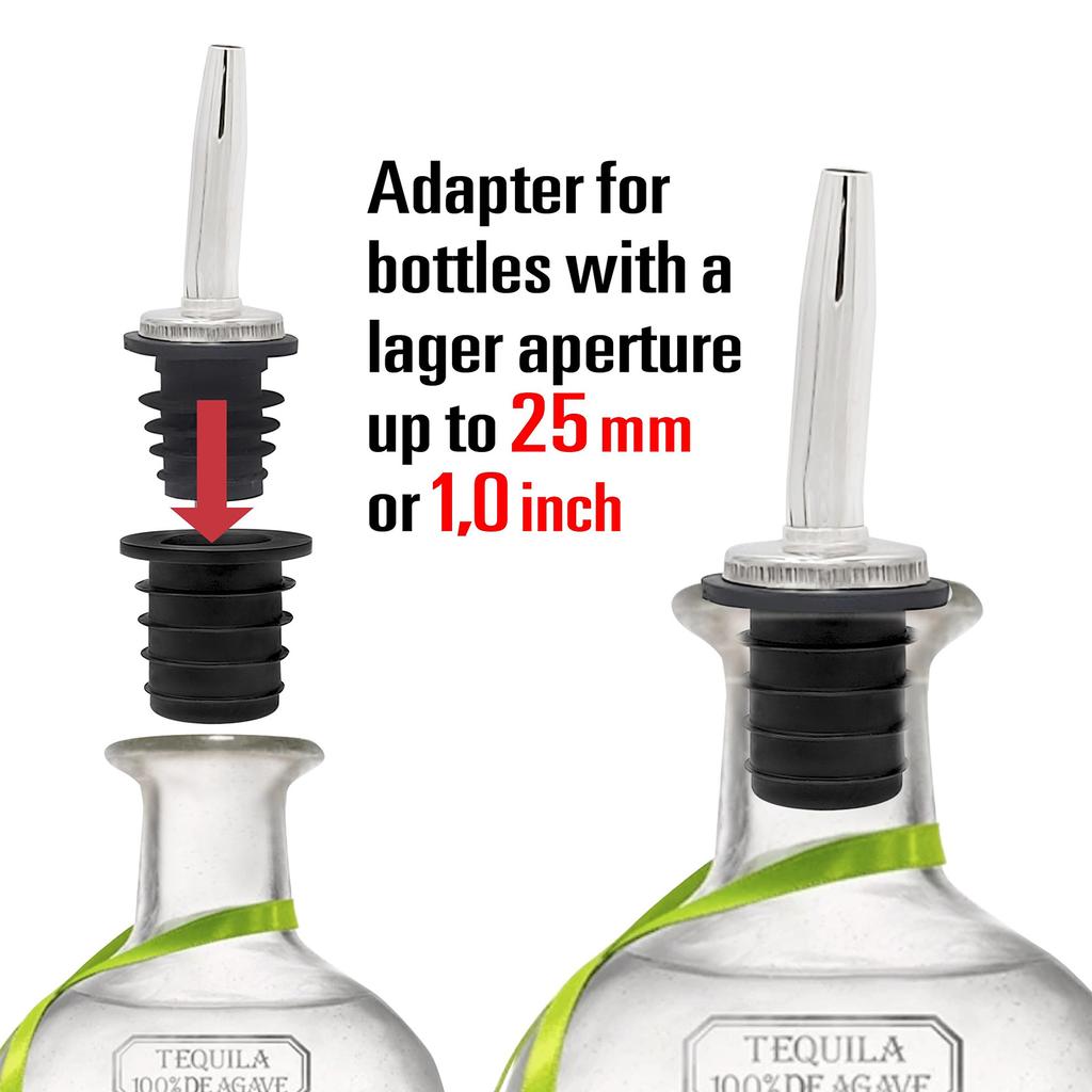 6 Stück Weinflaschenausgießer-Adapter Universal-Ausgießer-Konverter für 25-mm-Hals Olivenölflaschen Spirituosenflaschen Ausgießzubehör