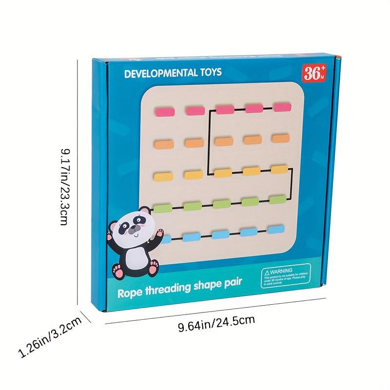 

Fun Rope-threading Game Hand-eye Coordination Enlightenment Wooden Educational Toys Christmas Gifts Birthday Gifts For Children