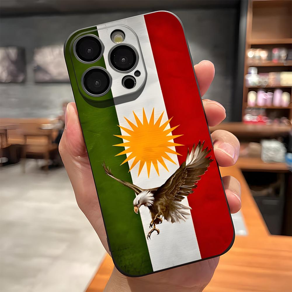 Kurdistan Flag Phone Case For IPhone 17 Pro Max 15 Pro 16 14 Plus 12 13 Mini 11 Pro Shockproof Soft Cover